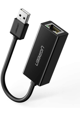 Перехідник USB 2.0 Type-A --> Ethernet RJ45 100Mb CR110 UGREEN чорний