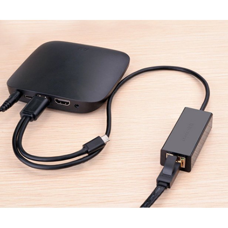 Перехідник USB 2.0 Type-A --> Ethernet RJ45 100Mb CR110 UGREEN чорний