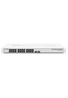 Комутатор Mikrotik CSS326-24G-2S+RM (24x1G, 2xSFP+, SwOS)