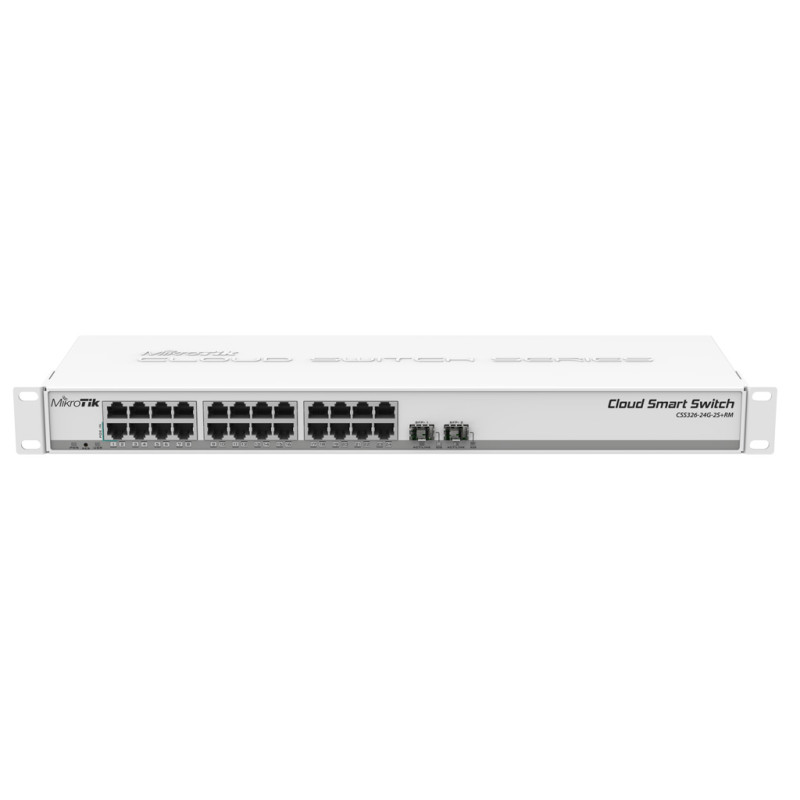 Комутатор Mikrotik CSS326-24G-2S+RM (24x1G, 2xSFP+, SwOS)