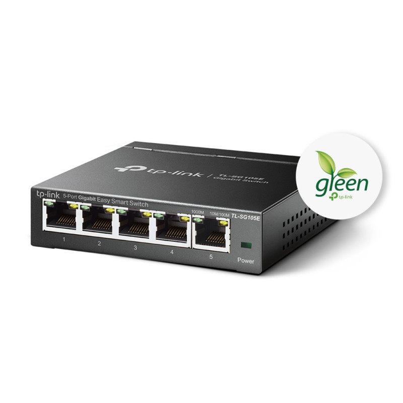 Комутатор TP-Link TL-SG105E, Easy Smart 5 портів 10/100/1000 Мбіт/с