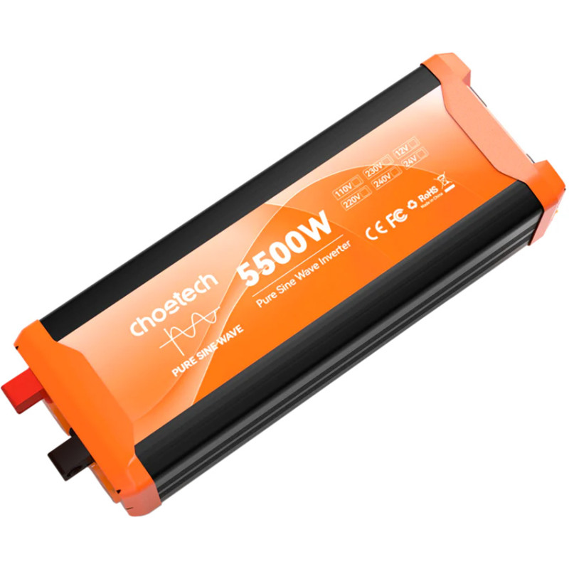 Інвертор автомобільний Choetech 12\220V 5500W (2500Вт), чиста синусоїда