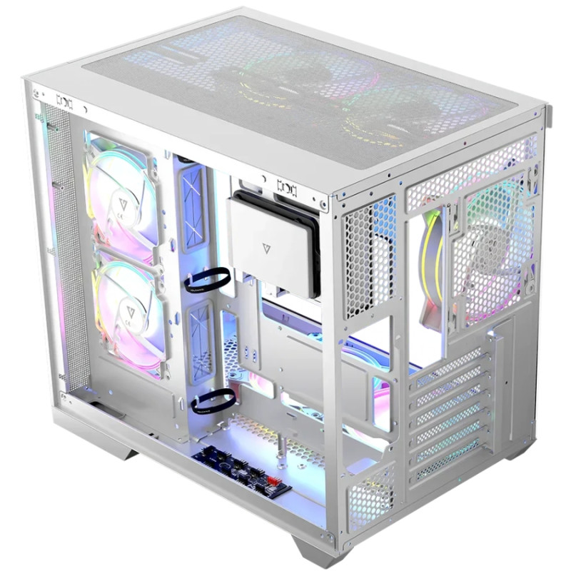 Корпус Modecom VOLCANO PANORAMA APEX ARGB 5F MIDI WHITE без БЖ ATX