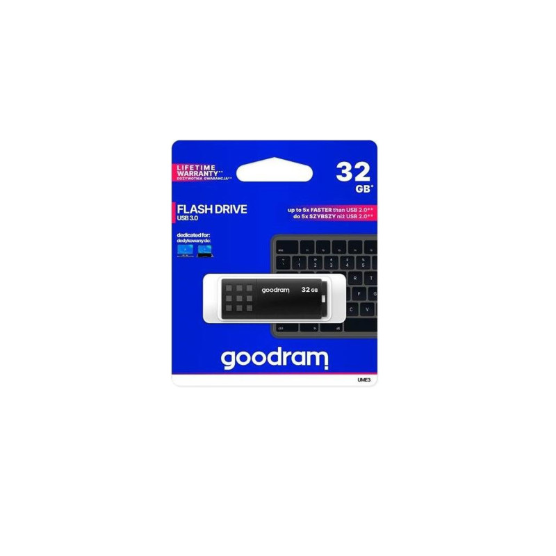 Пам'ять USB Flash GoodRAM 32GB USB 3.0 UME3 Black, Retail
