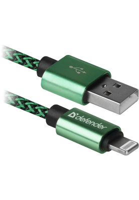 Кабель USB AM-Lightning M, 1.0 м, зелений, 01-03T PRO Defender