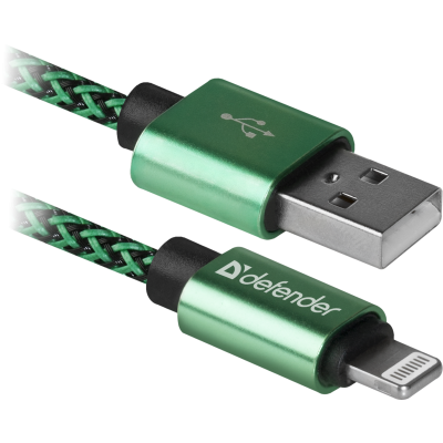 Кабель USB AM-Lightning M, 1.0 м, зелений, 01-03T PRO Defender