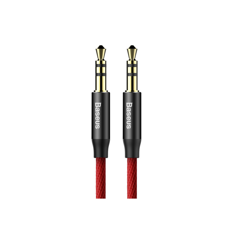 Кабель аудіо Jack 3.5mm Baseus Yiven Audio Cable M30 M/M 1.5m Червоний+Чорний