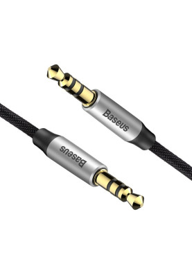 Кабель аудіо Jack 3.5mm Baseus Yiven Audio Cable M30 M/M 1m Срібний+Чорний