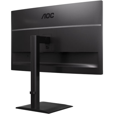 TFT 27" AOC U27E4CV, 4K UHD, IPS, 2xHDMI, DP, USB-C, RJ-45, USB hub, HAS, Pivot,  кол., чорний