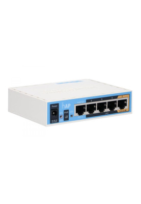 Маршрутизатор Mikrotik RB951Ui-2ND hAP with 650MHz CPU, 64MB RAM, 5xLAN, built-in 2.4Ghz 802.11b/g/n