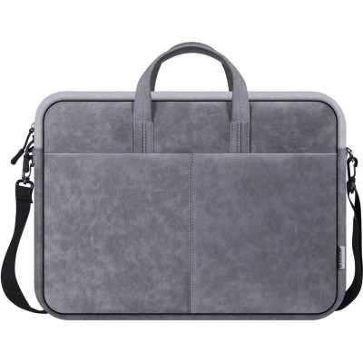Сумка для ноутбука 15.6'' Defender Solid PU шкіра, кишеня, сіра