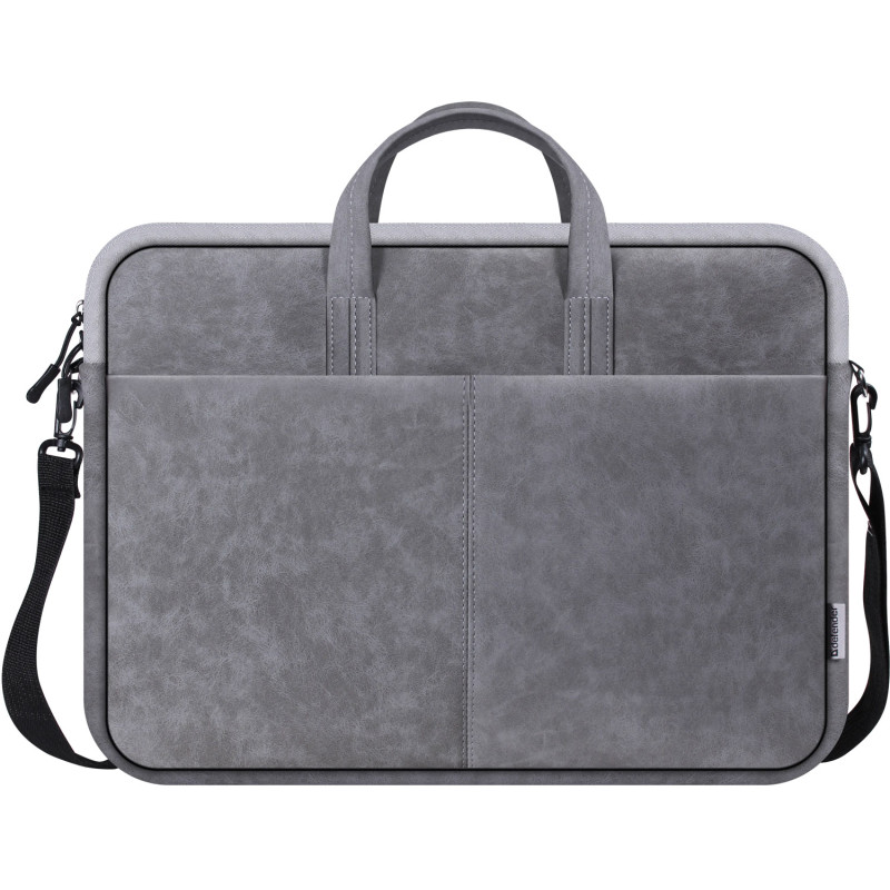 Сумка для ноутбука 15.6'' Defender Solid PU шкіра, кишеня, сіра