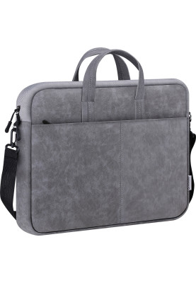 Сумка для ноутбука 15.6'' Defender Solid PU шкіра, кишеня, сіра