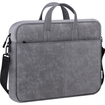Сумка для ноутбука 15.6'' Defender Solid PU шкіра, кишеня, сіра