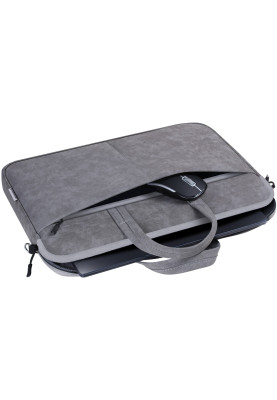 Сумка для ноутбука 15.6'' Defender Solid PU шкіра, кишеня, сіра