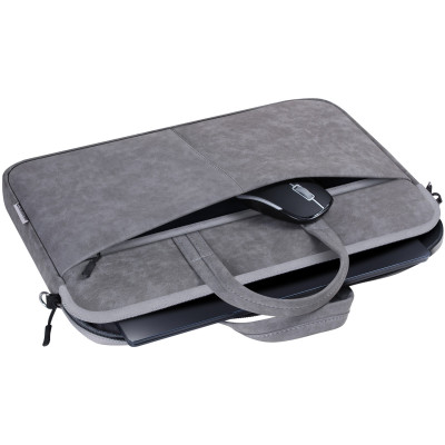 Сумка для ноутбука 15.6'' Defender Solid PU шкіра, кишеня, сіра