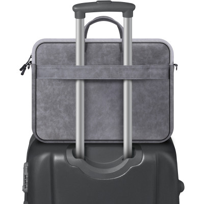 Сумка для ноутбука 15.6'' Defender Solid PU шкіра, кишеня, сіра