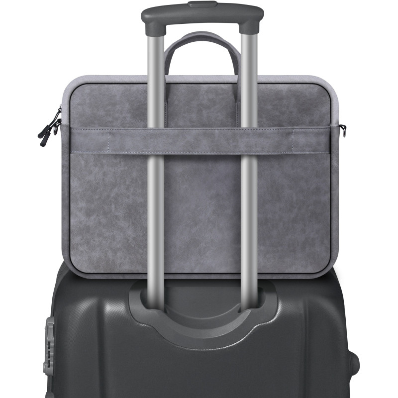 Сумка для ноутбука 15.6'' Defender Solid PU шкіра, кишеня, сіра