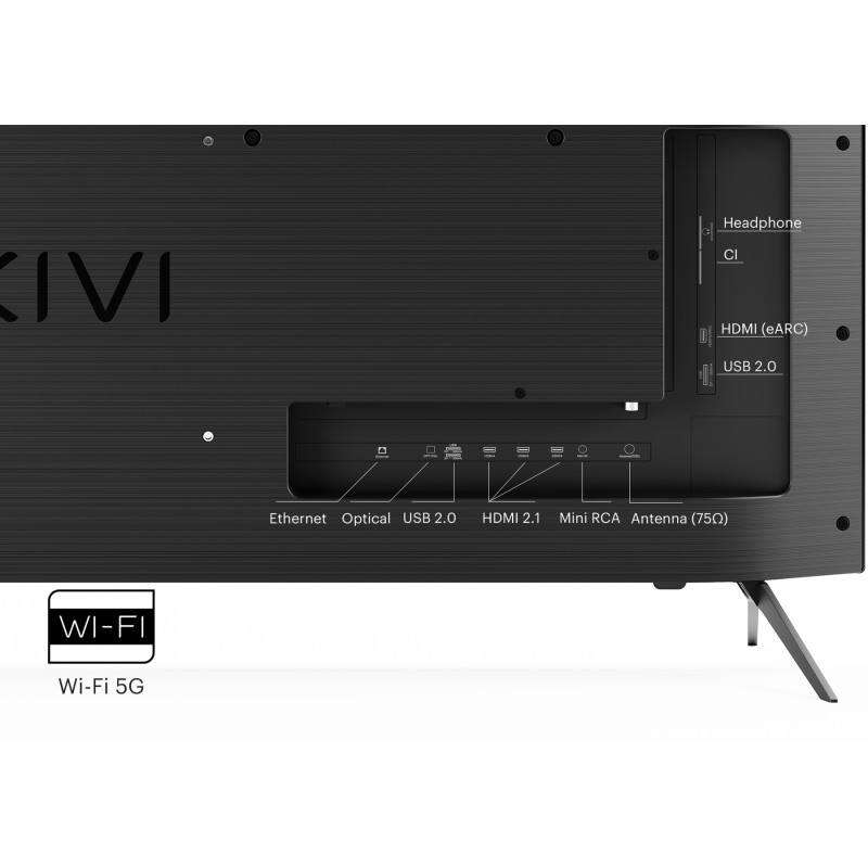 TV 50 Kivi 50U760QB UHD/DLED/T2/Android 11/2 x 12W/HDMI/Wi-Fi/VESA 200x200 M6/Black