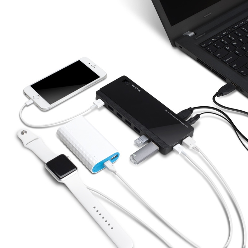 Концентратор TP-Link UH720 USB-A >7xUSB3.0/2xUSB3.0 (Швидка зарядка)