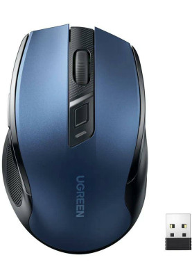 Мишка UGREEN 2.4GHz MU006, бездротова, 4000dpi., 4кн.,Silence Design, Синя