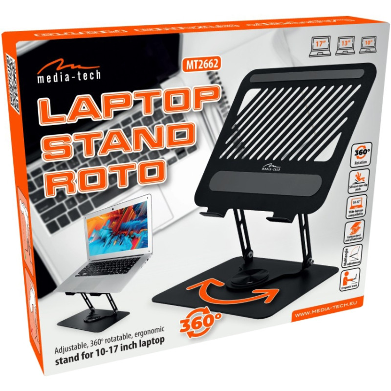 Підставка для ноутбука ROTO 10-17" Aluminum Alloy  Media-Tech
