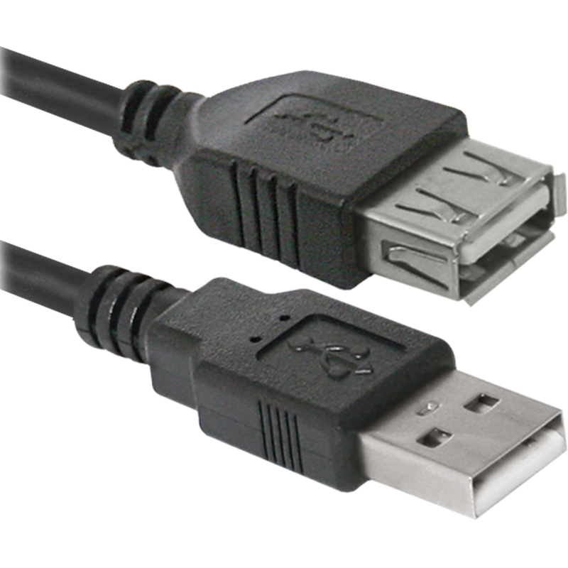 Кабель USB AM-AF (продовжувач), 1.8 м чорний USB02-06 Defender