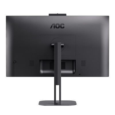 TFT 27" AOC Q27V5CW/BK, QHD, IPS, 75Гц, 1 мс, HDMI, DP, USB-C, USB-hub, HAS, Pivot, webcam, колонки