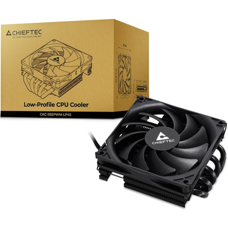 Вентилятор для процесора Chieftec CAC-S92PWM-LP45 Intel: LGA1851, LGA1700, LGA115X/AMD: AM5,AM4)
