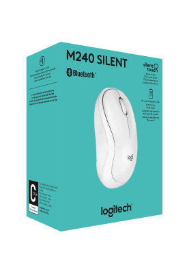 Мишка Logitech M240 Bluetooth Silent Mouse 3кн., 1000 dpi, біла