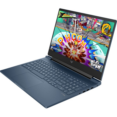 Ноутбук HP Victus 16-s1019ua 16.1" FHD IPS,300n/Ryz7 8845HS (5.1)/32Gb/SSD512Gb/RTX 4050,6GB/Підсв/DOS/Синій (B83BNEA)