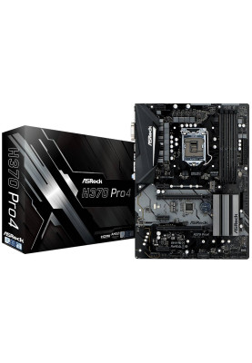 Материнська плата ASRock H370 PRO4/REF (1151/H370, 4*DDR4,2xPCIe x16, 6xSATAІІІ, RAID, GLan, 8ch, ATX)