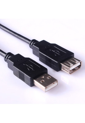 Кабель USB AM-AF (продовжувач), 2.0 м чорний