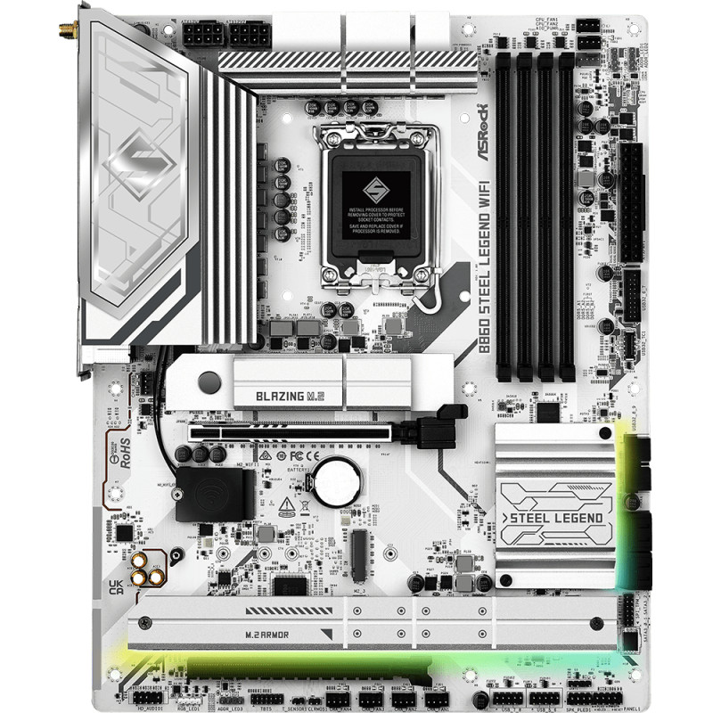 AsRock B860 Steel Legend WiFi (1851/B860, 4*DDR5, 2*PCIex16, HDMI/DP/TB4, 4xSATA, 4xM.2, 2.5Glan, 7.