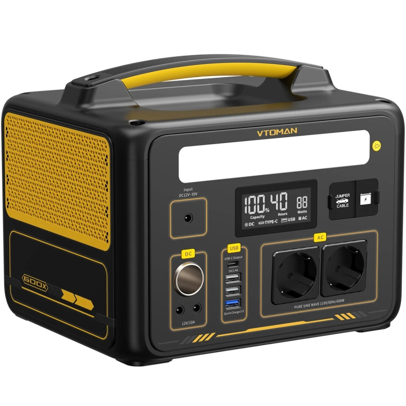 Зарядна станція Vtoman Jump 600X (299 Вт/г) 600W LiFePo4 + Extra Battery LiFePo4 (640Вт/г)