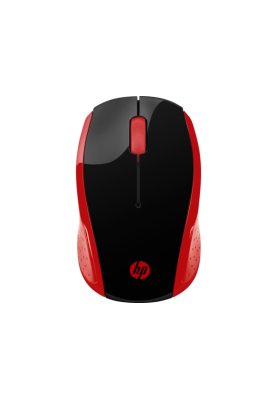 Мишка бездротова HP 200, 3 кн., 1000 dpi, чорно-червона