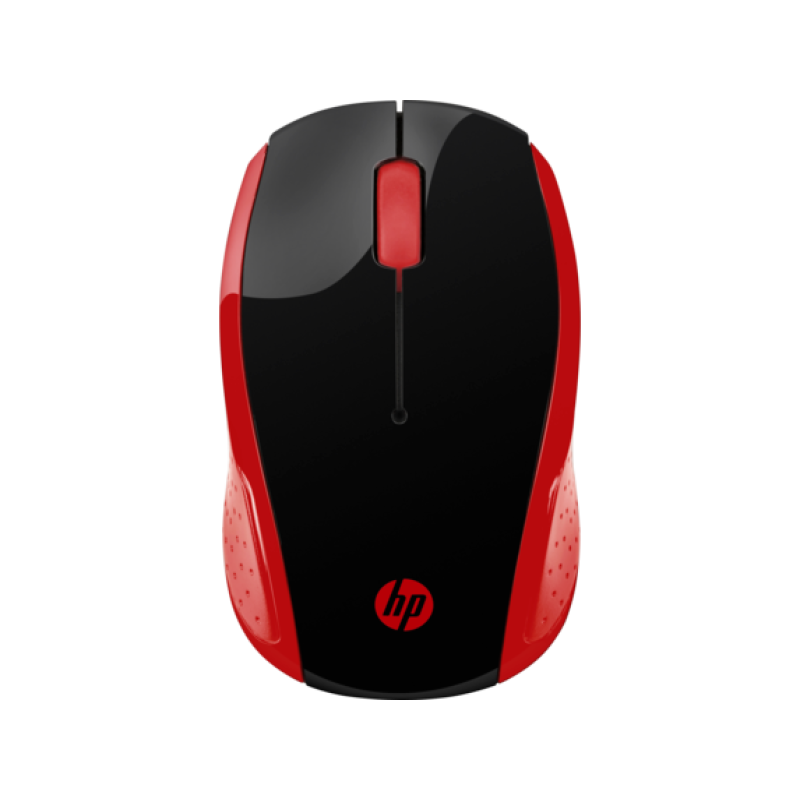 Мишка бездротова HP 200, 3 кн., 1000 dpi, чорно-червона
