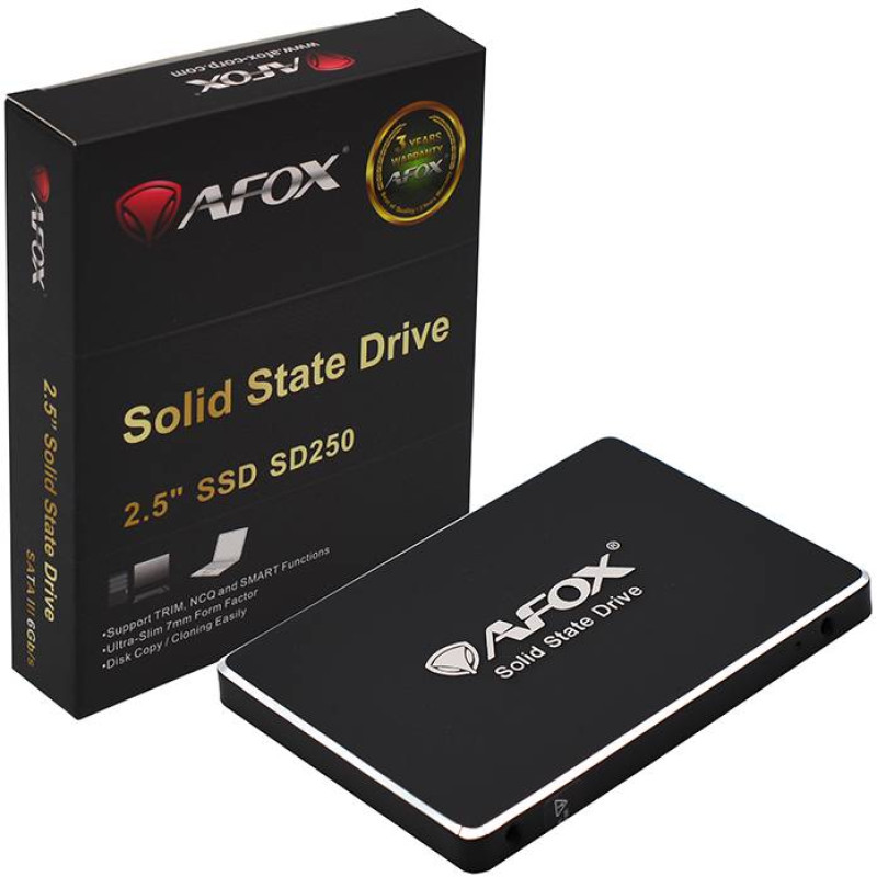 SSD 256GB AFox 2.5" SATA III 3D NAND, Retail