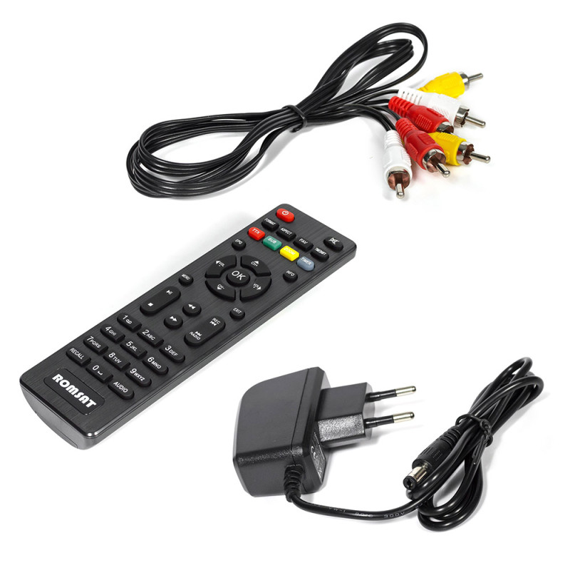 Тюнер Romsat T8008HD, DVB-T2, пульт ДУ
