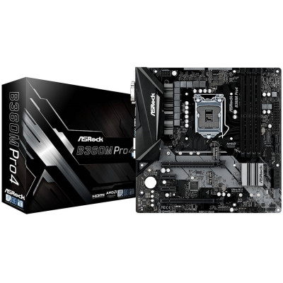 ASRock B360M PRO4/REF(1151/B360, 4*DDR4, 2xPCIex16,2xPCIex1,6xSATAІІІ, GLan, mATX)