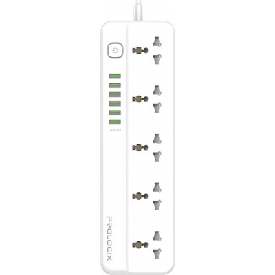 Power filtr 2.0м ProLogix Premium (PR-SC5614W) 5 розеток, 6 USB AUTO ID,білий