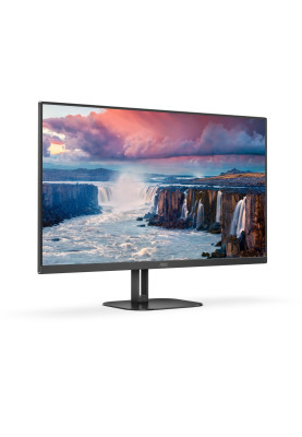 Монітор TFT 27" AOC 27V5CE/BK, FHD, IPS, 75Гц, 1 мс, HDMI, USB-C, USB-hub, колонки, чорний