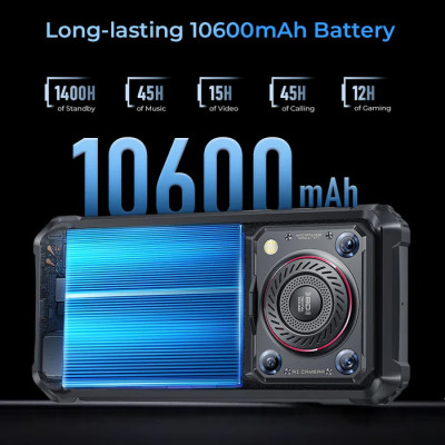 Смартфон Oukitel WP36 6.52" HD /8GB+128GB/ MT8788 /10600mAh /13+5Мп/ IP69K /NFC Black