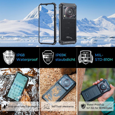 Смартфон Oukitel WP36 6.52" HD /8GB+128GB/ MT8788 /10600mAh /13+5Мп/ IP69K /NFC Black