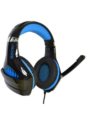 Гарнітура Microlab G6, 3,5мм+USB, Black-Blue