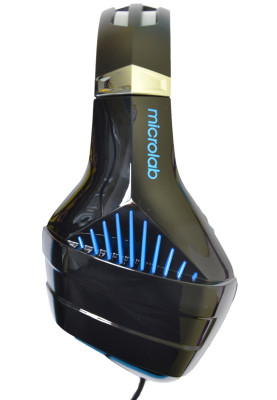 Гарнітура Microlab G6, 3,5мм+USB, Black-Blue