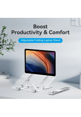 Підставка для ноутбука Laptop X-type Stand Silver Aluminum Alloy Vention