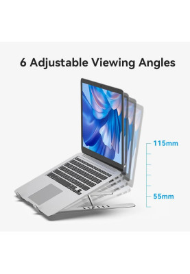 Підставка для ноутбука Laptop X-type Stand Silver Aluminum Alloy Vention