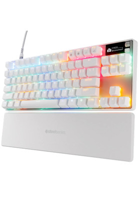 Клавіатура ігрова SteelSeries Apex Pro TKL Gen 3 UA  HyperMagnetic, OmniPoint 3.0, OLED, White