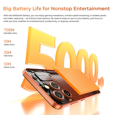 Смартфон Oukitel C17 6.52" HD /4GB/64GB/ T310 /5000mAh/ 13+5Мп / Orange